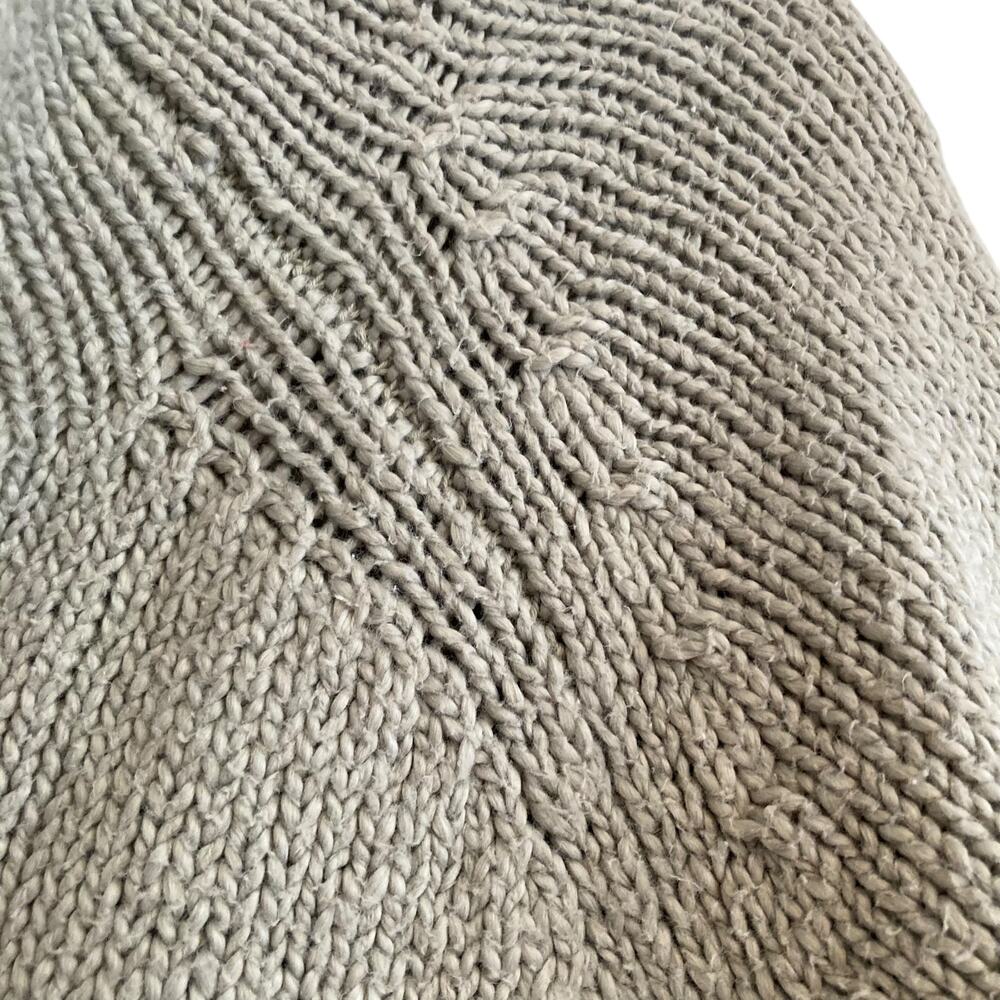 LL Bean Sage Green Cotton Knit Full Zip Cottagecore Cardigan Sweater Size Medium - Picture 7 of 13